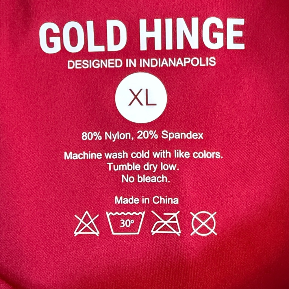 Gold.Hinge GH Red Active Tee, size XL - Picture 6 of 7